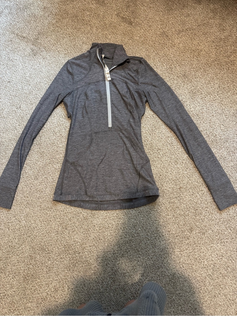 lululemon athletica Heather Gray Half-Zip Pullover